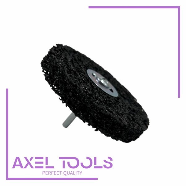 Круг Зачистной «Axel-Tools» Coral под Дрель / Шуруповёрт, Чёрный, 125мм