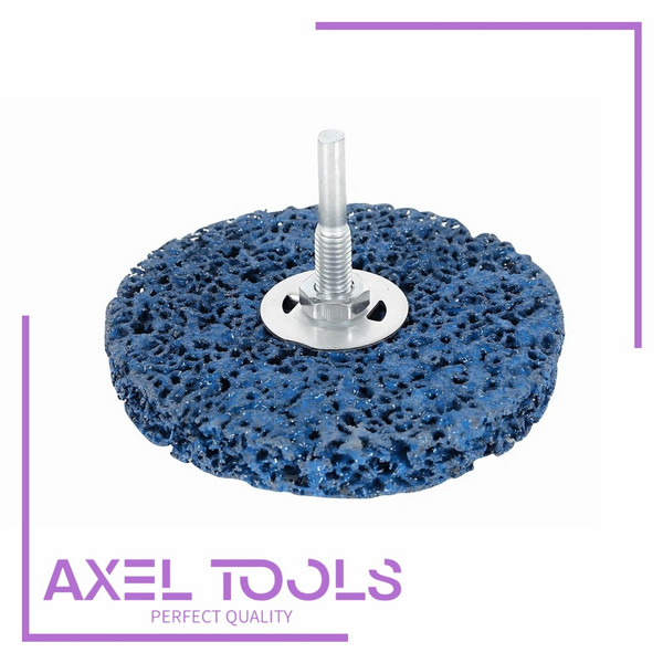 Круг Зачистной «Axel-Tools» Coral под Дрель / Шуруповёрт, Синий, 100мм