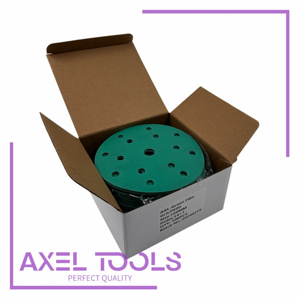 Круг Шлифовальный «Axel-Tools» Green Film, 150мм, 15 Отверстий, P240